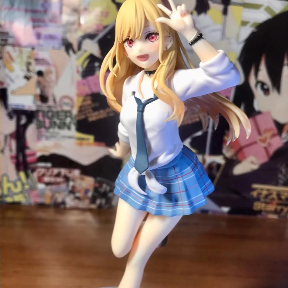 New Anime My Dress-Up Darling Kitagawa Marin Liz Desktop Cute School Uniform Model Pvc Action Figure Collectible Toy Gifts