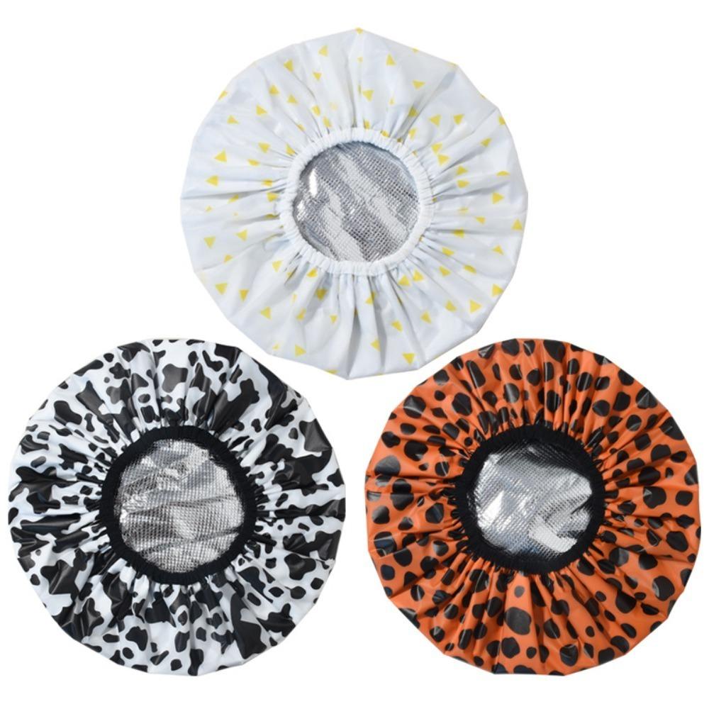 Thickened Self-heating Tin Foil Hat Thermostatic Shower Cap Steam Hair Mask Cap Portable Bathing Cap Smooth Hair Oil Baking Cap