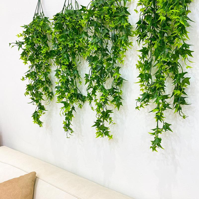 78Cm 1Bunch Autumn Green Dangling Groundnut Leaf Ivy Artificial Plants Home Festivals Party Decoration Vine Uv Protective Rattan