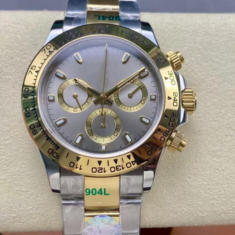 Rolex Daytona 40mm Diamond-Inlaid Multifunctional Automatic Mechanical Men's Watch.