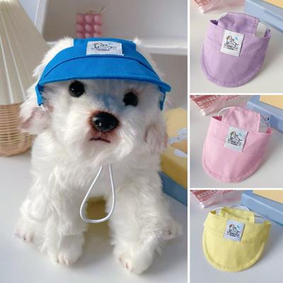 Pet Baseball Cap with Ear Holes Adjustable Dog Sun Protection Hat Summer Pet Outdoor Visor Cap for Small Medium Dogs And Cats