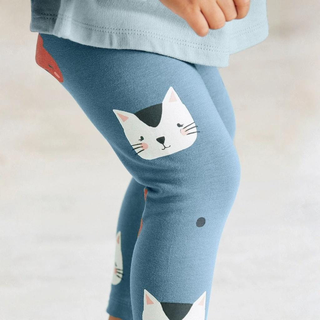 Cute Long Sleeve Cartoon Kids Set - Casual T-Shirt Outfit