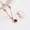 Elegant 18K Plated Titanium Steel Cross Necklace for Women - Light Luxury Clavicle Chain That Resists Fading