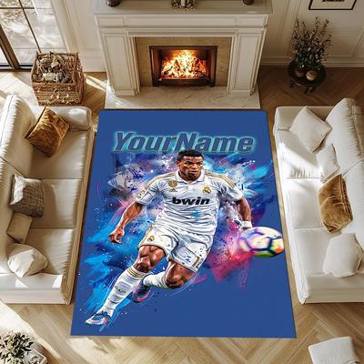 Star Player (13) Customize Your Name Rug, Office Chair Cushion, Home Bedroom Living Room Gift.