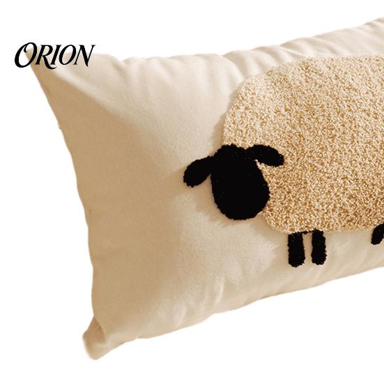 Washable Plush Pillow Protector Fuzzy Sheep Cushion Case, Cute Lamb Throw Cover, Fluffy Decorative Case Textured Pillowcase for Sofa Couch Living Room