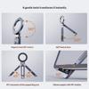 E12 Aluminum Alloy Portable Stand Magnetic Phone Holder Foldable Tablet Stand for Travel / Office / Self-Portrait