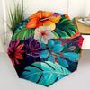 1pc Tropical Flowers Fashionable Automatic Opening/Closing Folding Umbrella with 8 Bones, Windproof Portable, Daily Use157