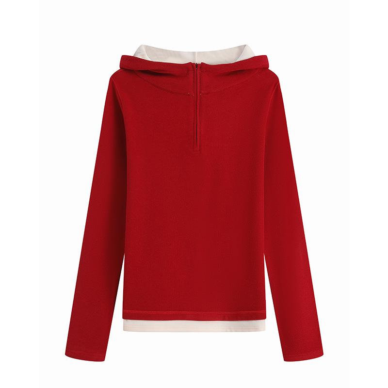 

Women s Fleece-Lined Half-Zip Hoodie Sweater for Autumn and Winter Large