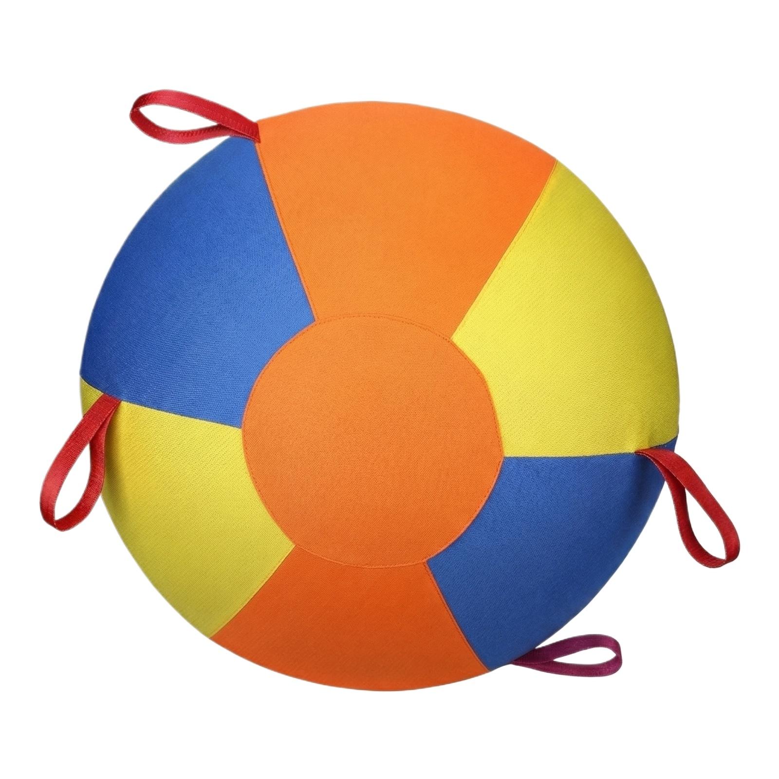 Durable Dog Tug Toy Large Round Soft Fabric Interactive Pull Toy with Multiple Handles for Outdoor Indoor Play Exercise and Training One Size