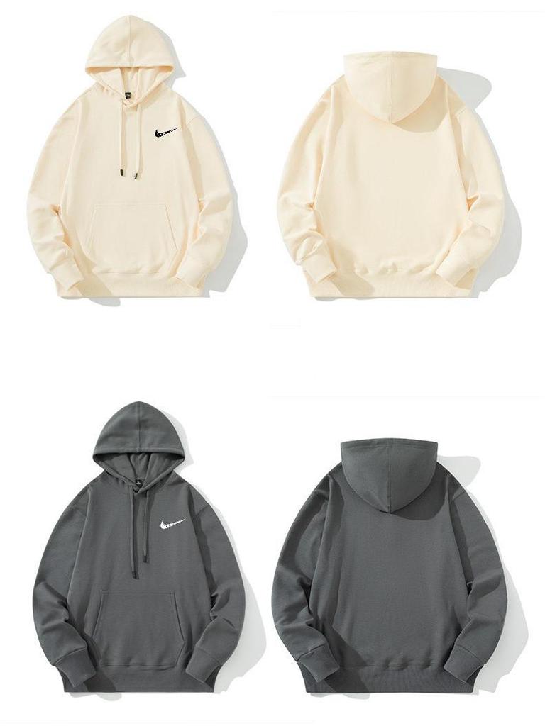 Męska i damska bluza z kapturem na wiosnę/jesień, z długim rękawem, z dzianiny frotte o splocie pętelkowym