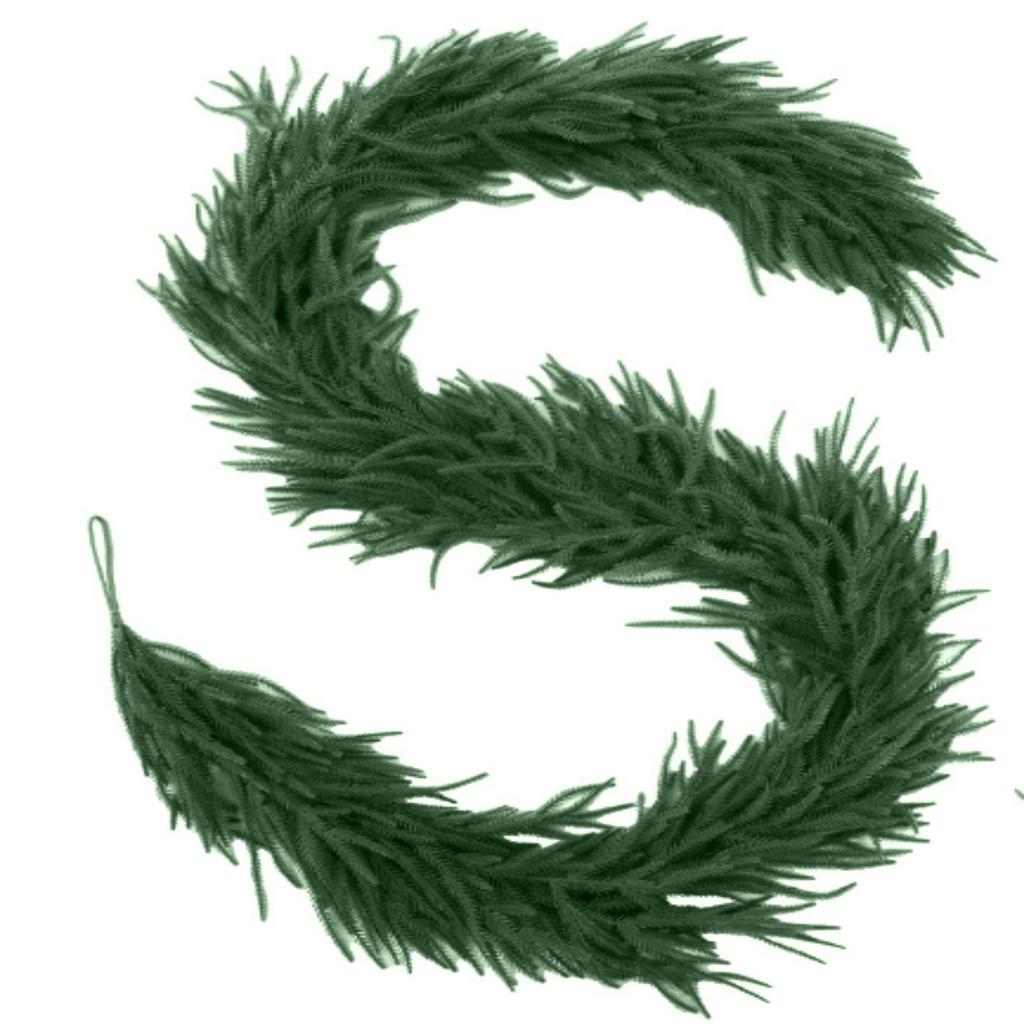 Artificial Greenery Garland 6.5ft Lifelike Pine Needle Garland for Home Décor. Weddings. and Holiday Decorations