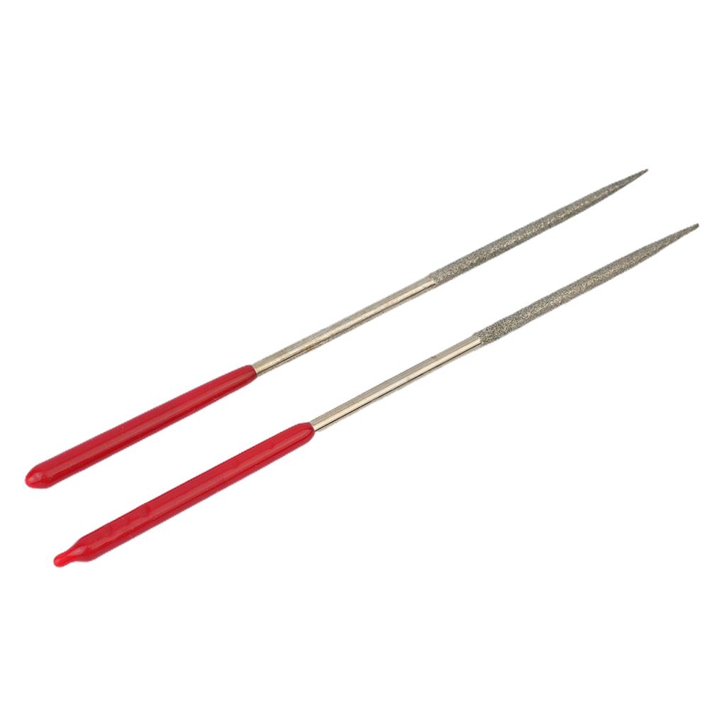 İğne Dosyası Elmas Dosyaları Endüstriyel 5.5 İnç Aksesuarlar DIY Parçaları Gümüş Ton + Kırmızı Mekanikler İçin Yüksek Kalite