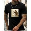 Europäische Größen Herren Affen-Grafik Sommer Lässiges Kurzarm-T-Shirt