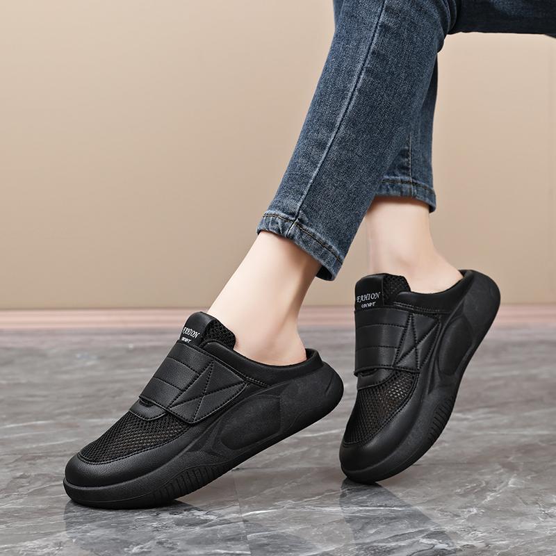 Damen Sommer Sandalen Beige Lässige Mädchen Sneaker Schwarz Lässige Sport Sandalen Übergröße