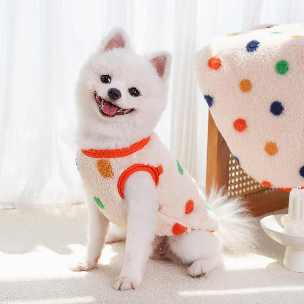 New Puppy Vest Cute Warm Fleece Pet Dog Clothes Thickened Warm Dog Sweater Pet Supplies
