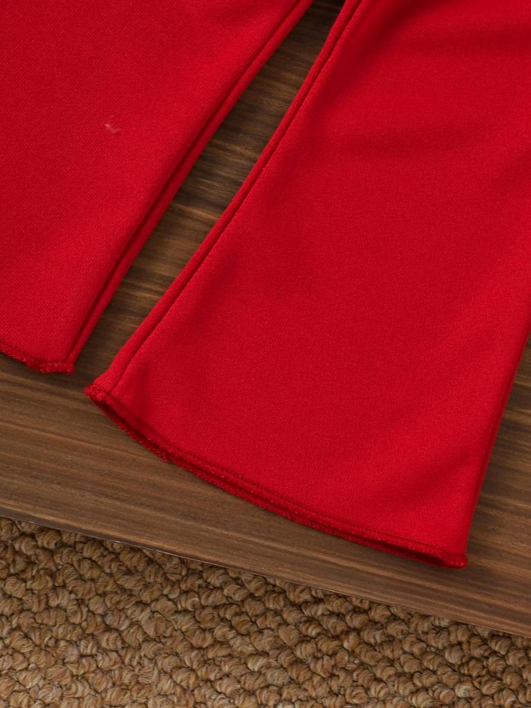 Evropská a Americká vínově červená mikina s dlouhým rukávem a tepláková souprava pro dívky