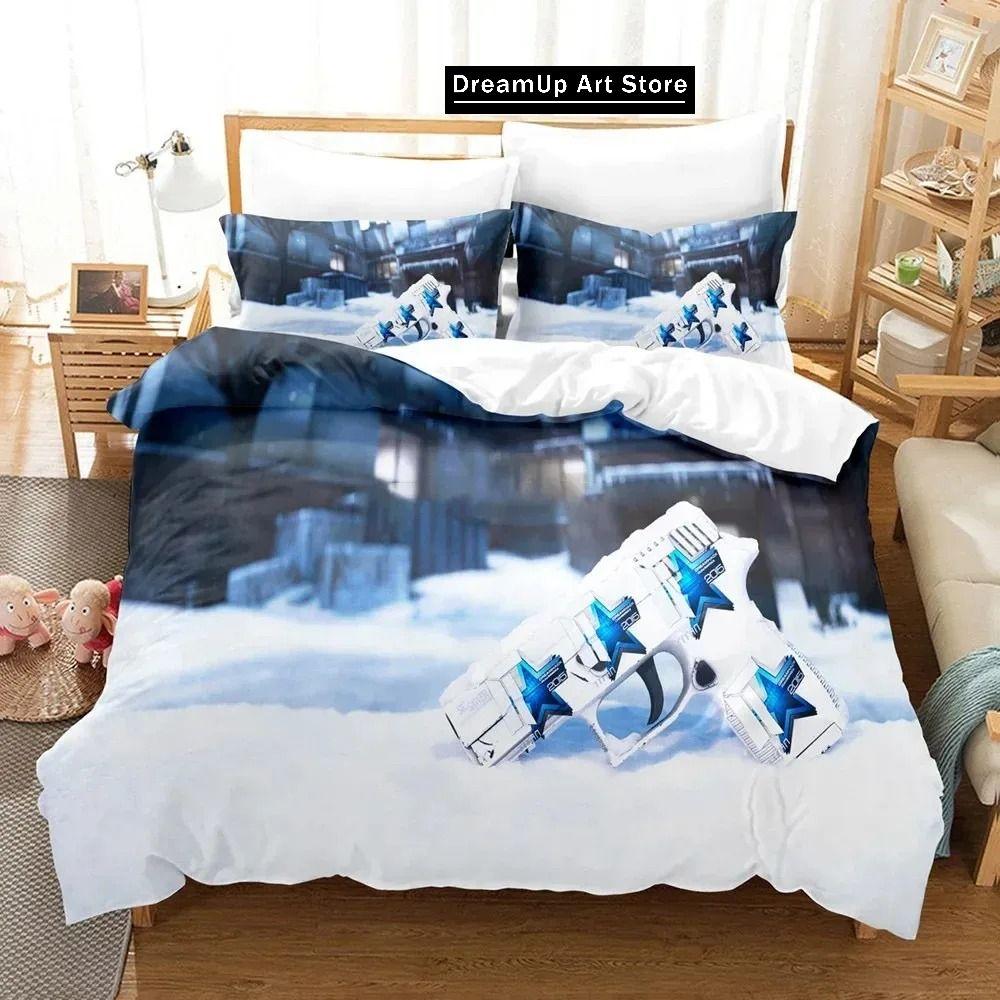 3D Print Fashion Shooting Game Csgo Bedding Set Boys Girls Twin Queen Full Size Duvet Cover Pillowcase Bed Adult Bedroom