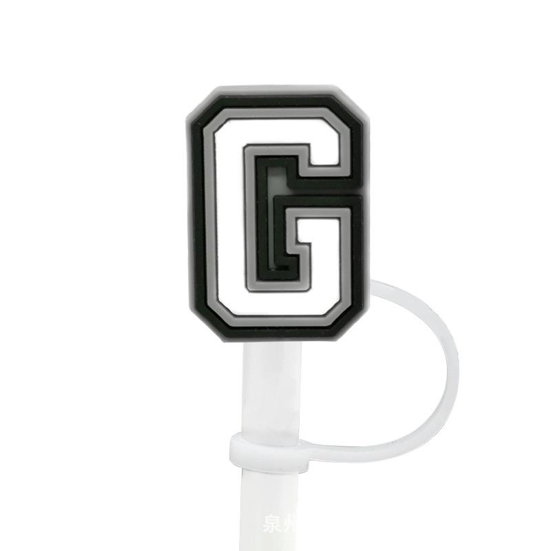 1Pcs Letter Silicone Straw Covers Cap Compatible With Stanley 30&40Oz Cup10Mm Straw Toppers Reusable Dust-Proof Straw Caps