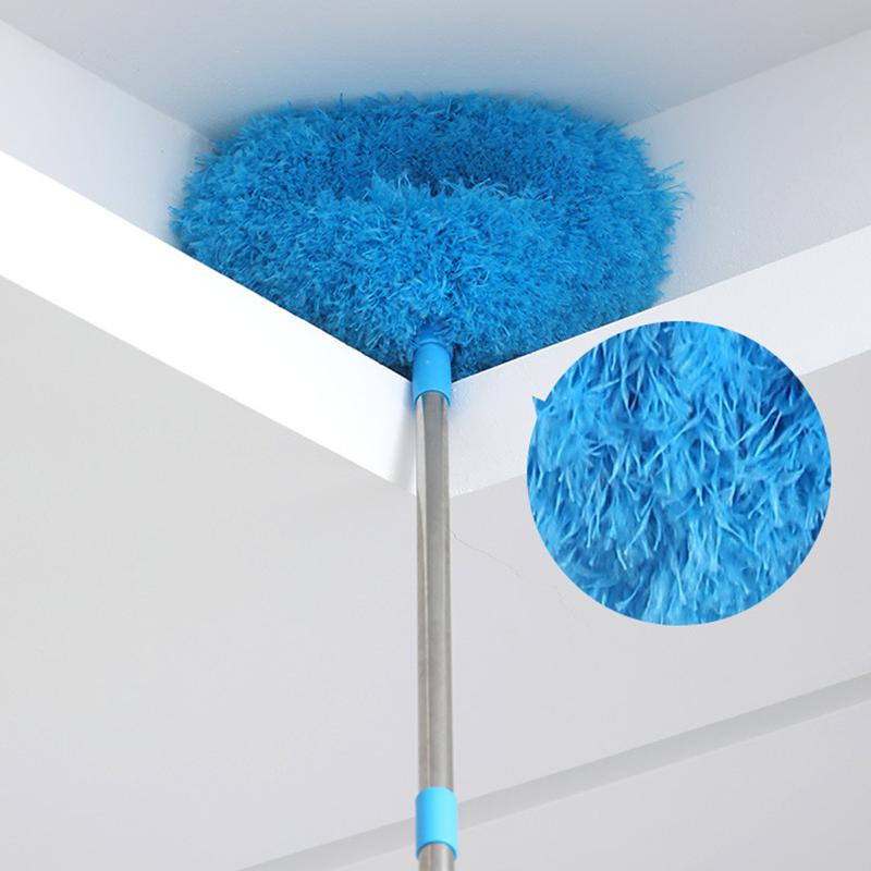 Rings Shape Ceiling Fan Duster Extendable Remove Dust Brush for Ceiling Walls Top Furniture Cleaner Househome Cleaning Tools