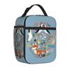 Insulated Lunch Tote Bag Puffin Rock Oona Baba Harajuku Cartoon TV Watercolor Thermal Cooler Lunch Storage Food Box with Handle