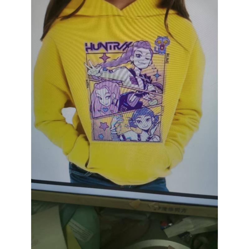 KPop Demon Hunters Hoodies Baby Girl Boy Clothes Fashion Casual Hooded Sweatshirts K-Pop Demon Hunters Pullover Kids Outfits Gif