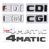 1PC 3D ABS Car Letter Logo Sticker Tail Badge Rear Trunk GJS6 Emblem For B170 B180 B200 B200d B220 B250 B250e A260 CDI CGI 4MATIC