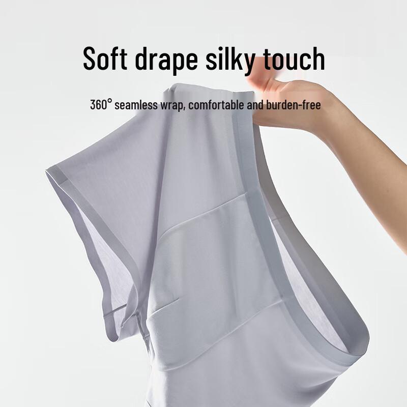 Jing Shu Cotton Men's 120-Count Modal Seamless Antibacterial Boxer Briefs 2-Pack