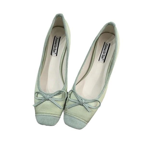 French Evening Bow High Heel Shoes Light Mouth Shoes Women's Shoes Summer Fairy Style Mary Jane Shoes Ballet Shoes