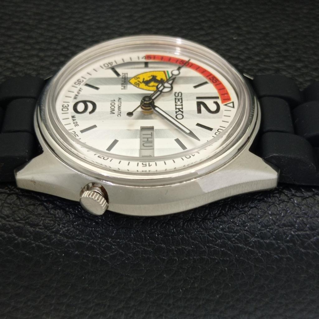 SEIKO AUTOMATIC VINTAGE JAPAN 7009A MENS FERRARI DIAL WATCH a700490-5