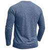 Mens Classic Style Henley Pullover Tops Raglan Long Sleeve Solid Color Daily Casual Wear Crew Neck Basic T Shirts