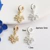 Ciondolo Charm in Oro 14K Placcato Zircone Luna Farfalla Foglia d'Acero Goccia per Bracciale Collana Gioielli Fai-da-Te