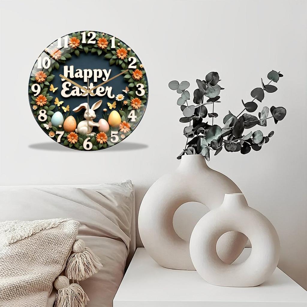 12 Inch Diameter Glass Wall Clock Designed to Maintain its New Look for Years