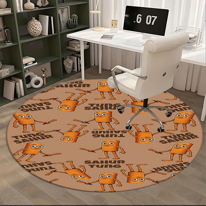 Tung Sahur Office Carpet Chair Mats, Home Decor, Office Carpet, Living Room Rug, Bedroom Mat, Gift for Friends, Suitable for Various Rooms1118121a