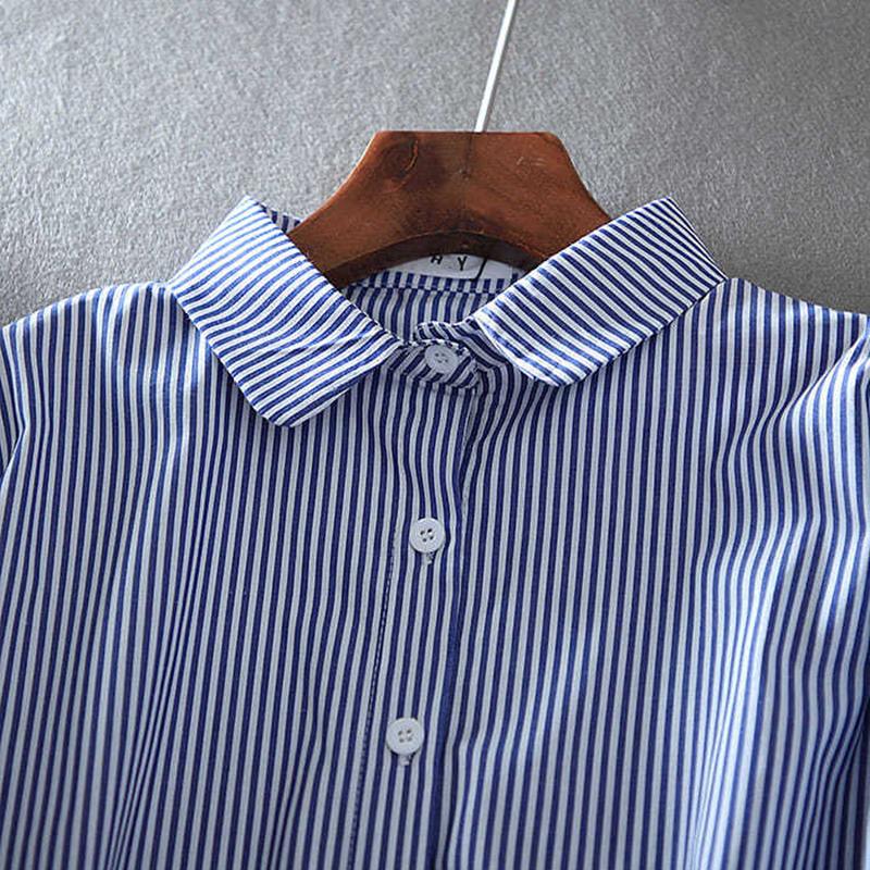 Korean Retro Loose Shirt Casual Style Blouse Small Fresh Lapel Embroidery Flower All-match Shirt Blouse