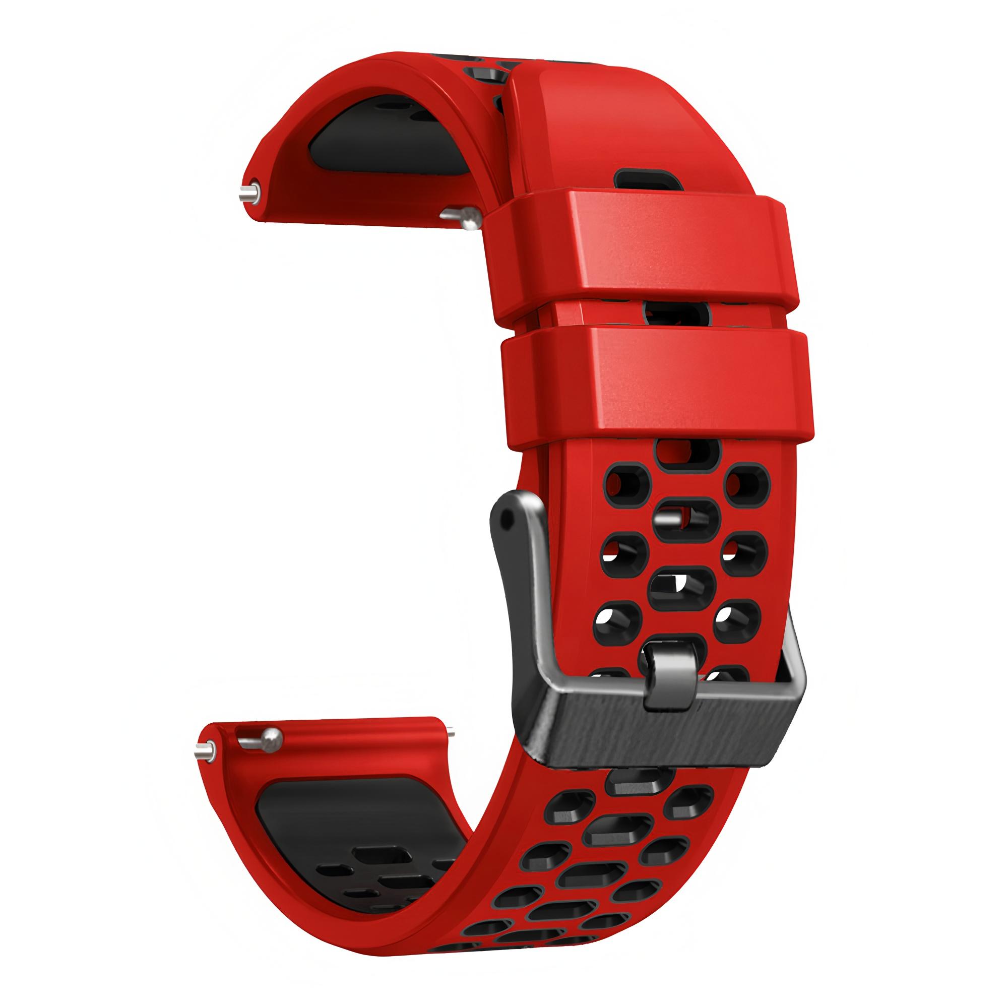 

Силиконовый ремешок 22 мм для SUUNTO RACE 2 S/Run/Ocean/Vertical Sport Двухцветный ремешок для Suunto 5 9 Peak Pro Браслет на запястье 22mm красный черный