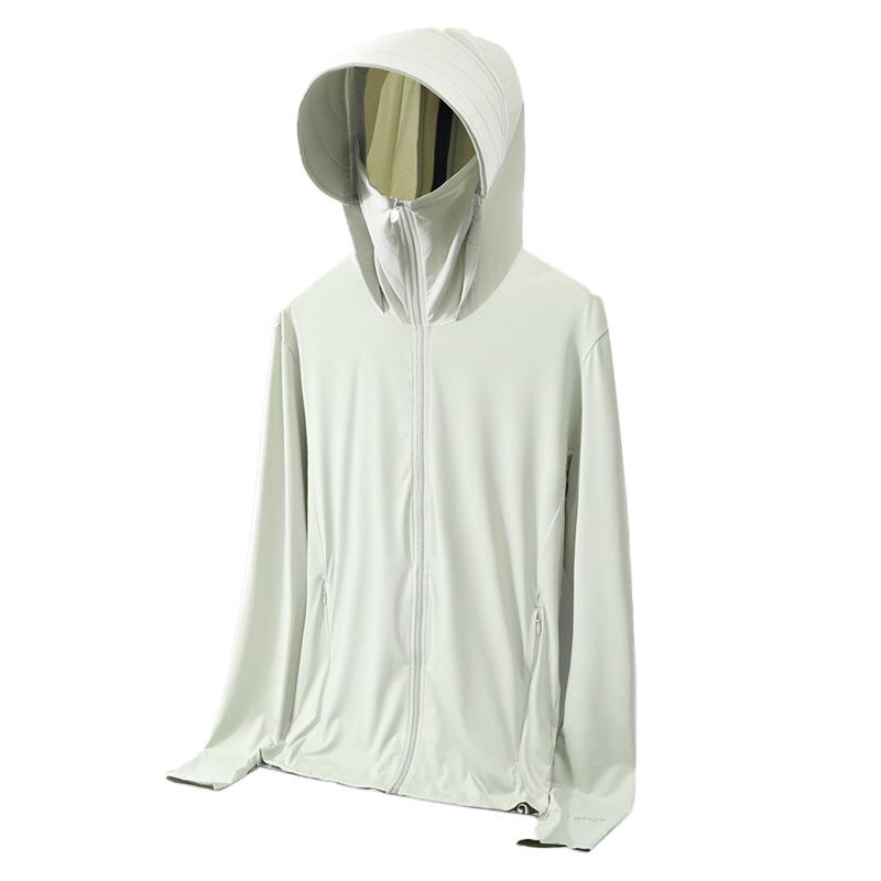 Unisex Ice Silk Sun Protection Jacket with Detachable Hood, UPF50+