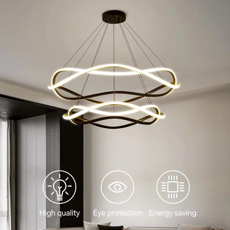 Lampada a sospensione moderna a LED per soggiorno, sala da pranzo, camera da letto, hotel, lampadario a soffitto, decorazione per la casa, apparecchio di illuminazione per interni, lampadario