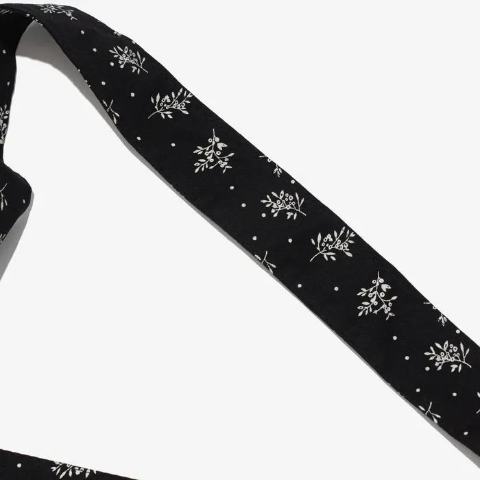 Maison Heart Floral Pattern Eco Bag (Black)