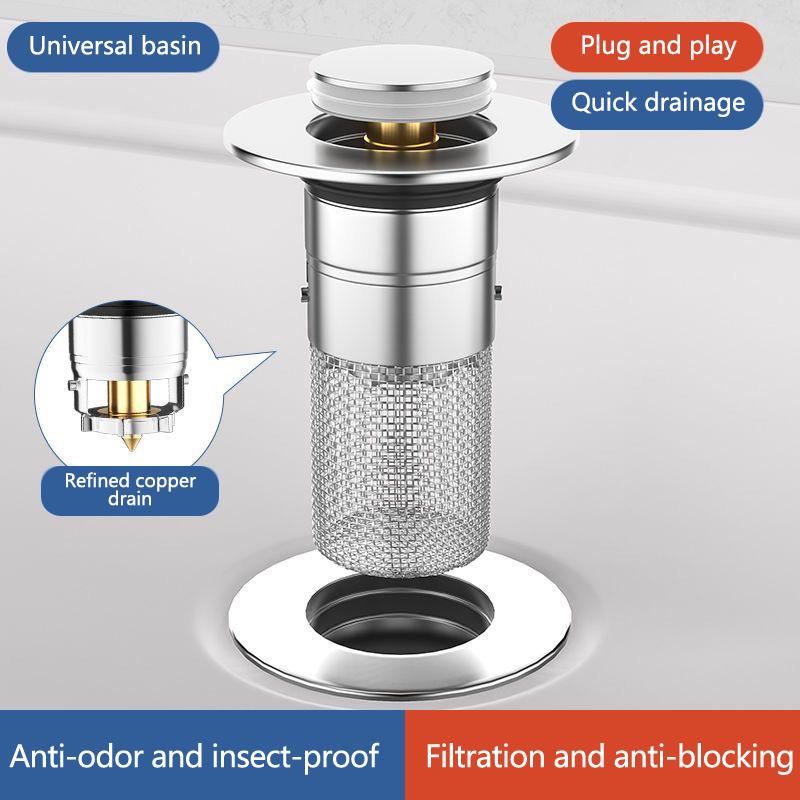 2 buc Dop scurgere chiuvetă presurizat Protecție chiuvetă de față Plasă filtru săritor
