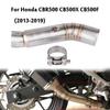 For Honda CBR500R CB500X CB500F 2013-2019 Motorcycle Exhaust Mid Link Pipe Middle Connecting Tube Slip On 51mm Modified System