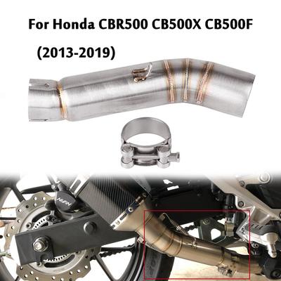 For Honda CBR500R CB500X CB500F 2013-2019 Motorcycle Exhaust Mid Link Pipe Middle Connecting Tube Slip On 51mm Modified System