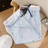 Korean-Style Blue Striped Wide-Leg Women's Pants – Spring/Summer 2026 Collection