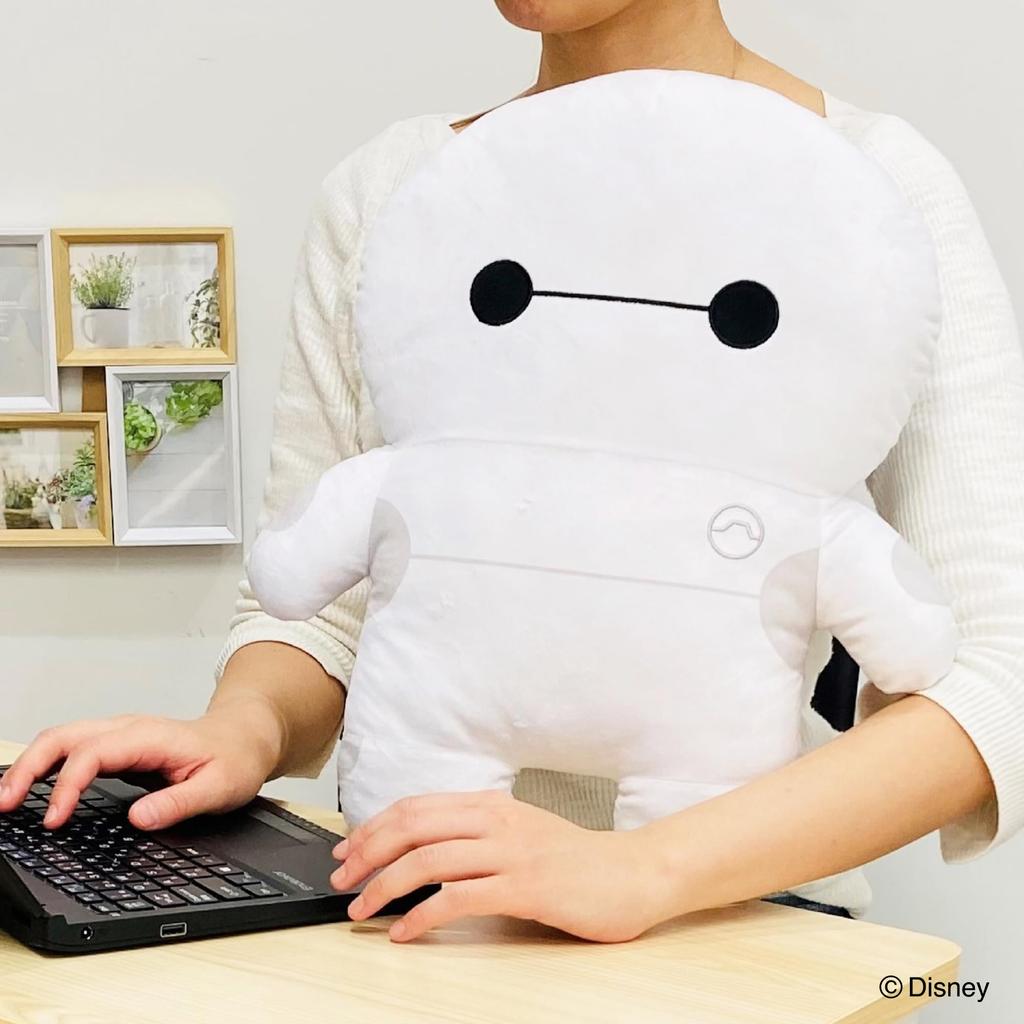 MORIPiLO Disney Baymax Hugging Pillow Microfiber Plush Nap Disney by Morishita Pillows (Flat Pillow) - Skin-friendly Fabric, Toy, Pillow, White,