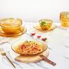 Snapware Amber Glass 16-Piece Dinnerware Set