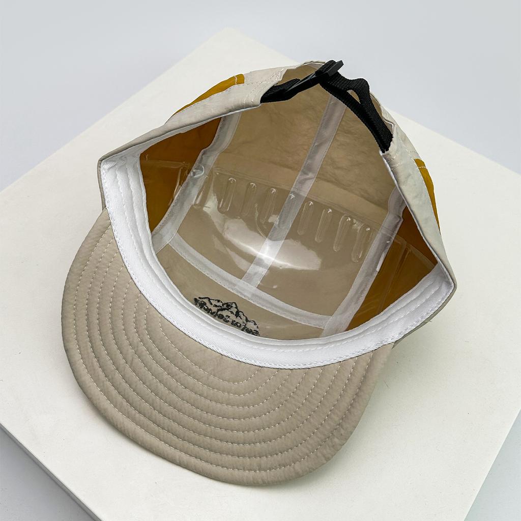 New Unisex Flat Eave Letter Mountain Embroidery Baseball Hats Breathable Color Block Sunshade Quick Drying Peaked Caps Versatile
