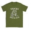 Snacks Make Me Nicer Raccoon Animal Sarcastic Saying Raccoon T Shirt Summer  Cotton TShirts For Unisex Hip Hop Design Tshirt