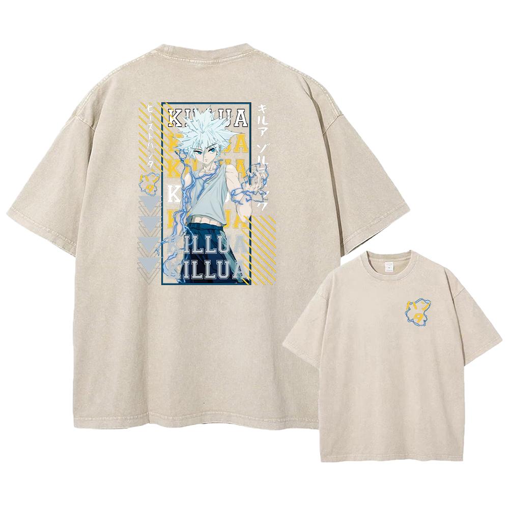 Anime Vyprané Tričko Hunter x Hunter Potisk Retro Harajuku Styl Top pro Muže Ženy Ležérní Streetwear Unisex