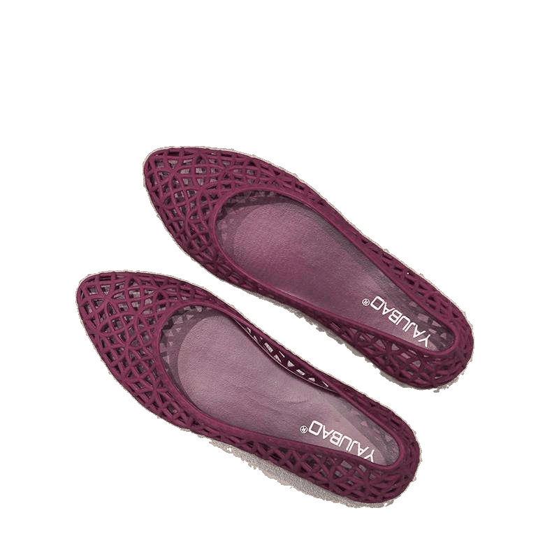 2020 Women's Summer Fashion Soft Sole Flat Sandals - Hollow Jelly Beach Shoes