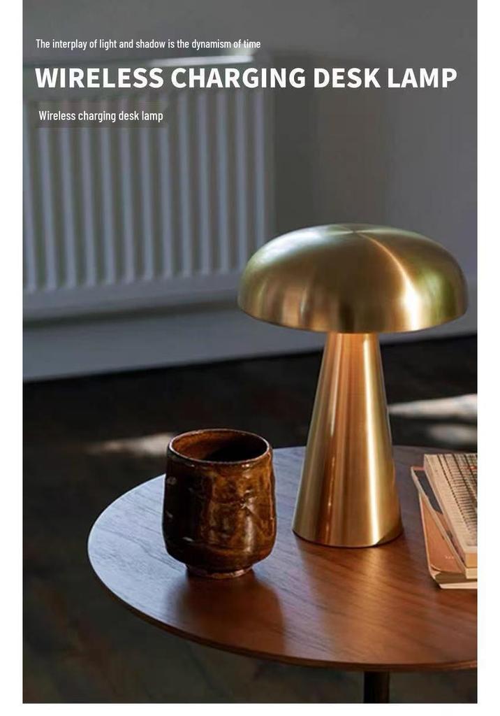 Rechargeable LED Mushroom Table Lamp - Eco-friendly Bedside & Desktop Night Light for Bedroom & Bar Atmosphere