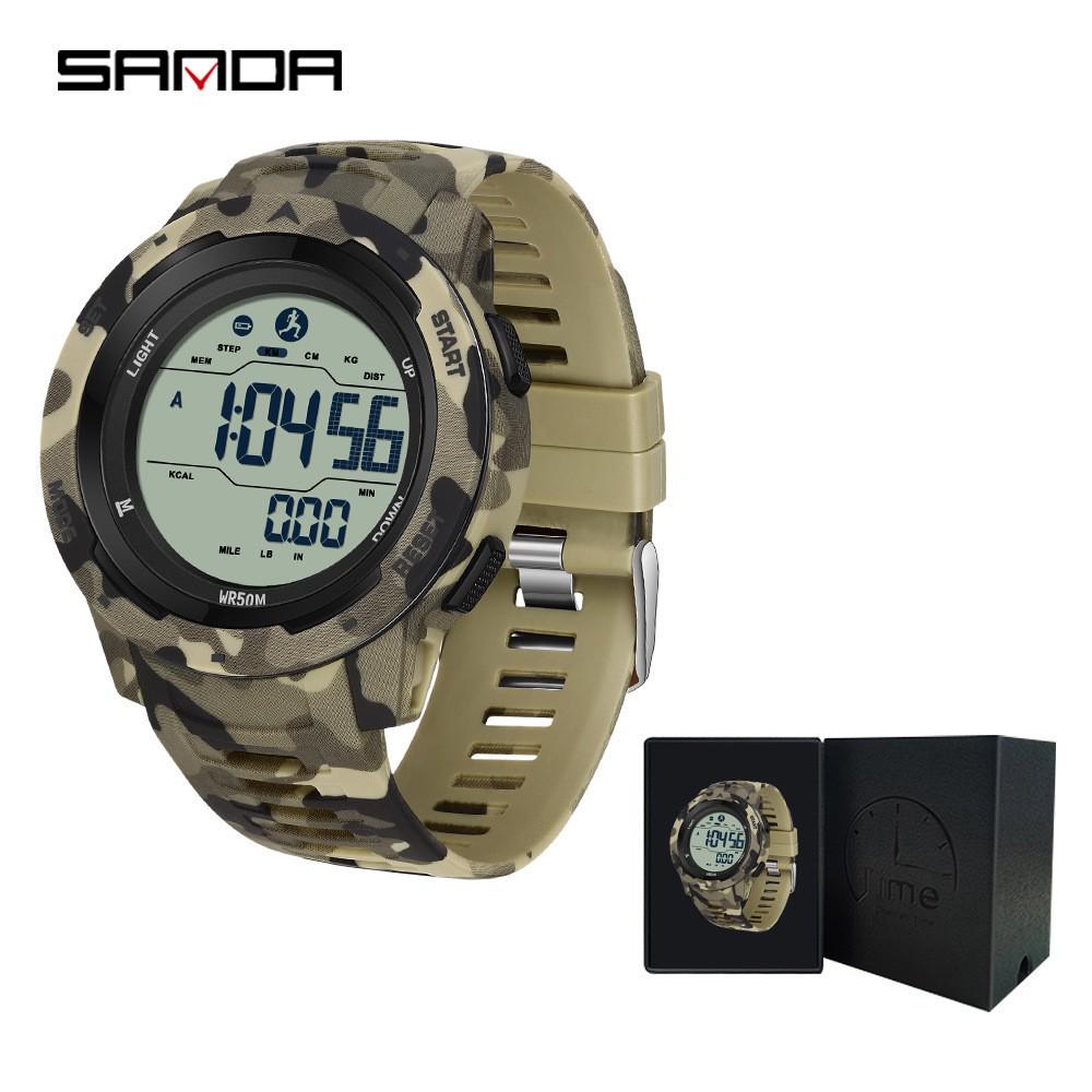 SANDA Multi-functional Waterproof Sports Watch with Pedometer, Alarm, and Calorie Counter